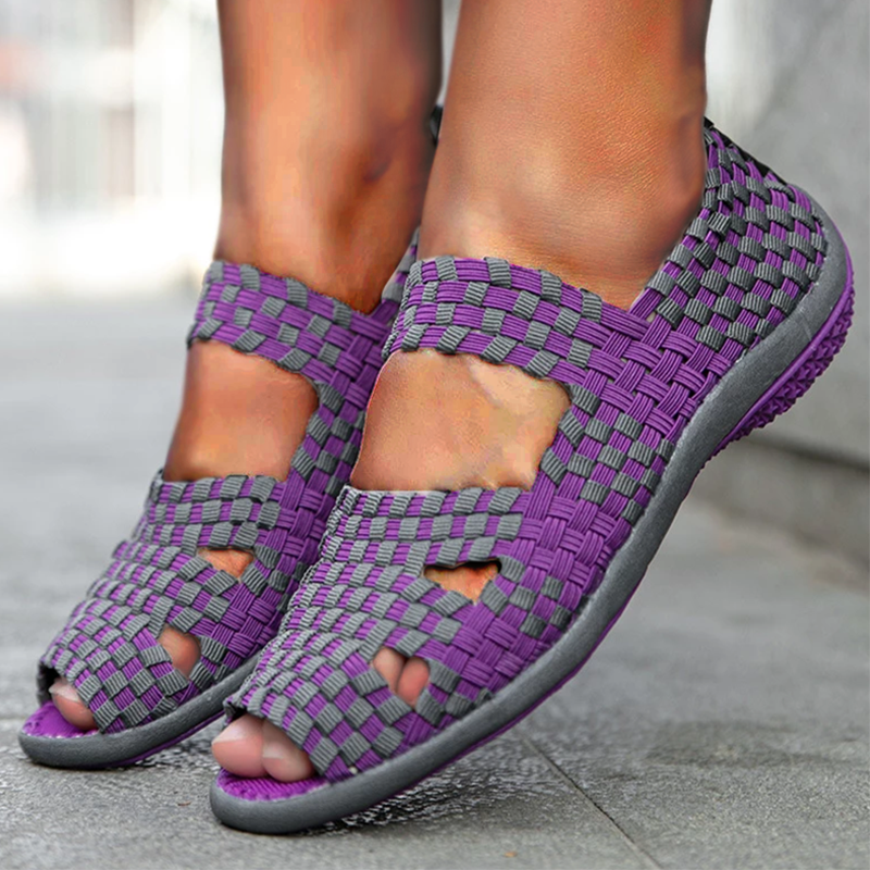 Womens Woven Flat Shoes