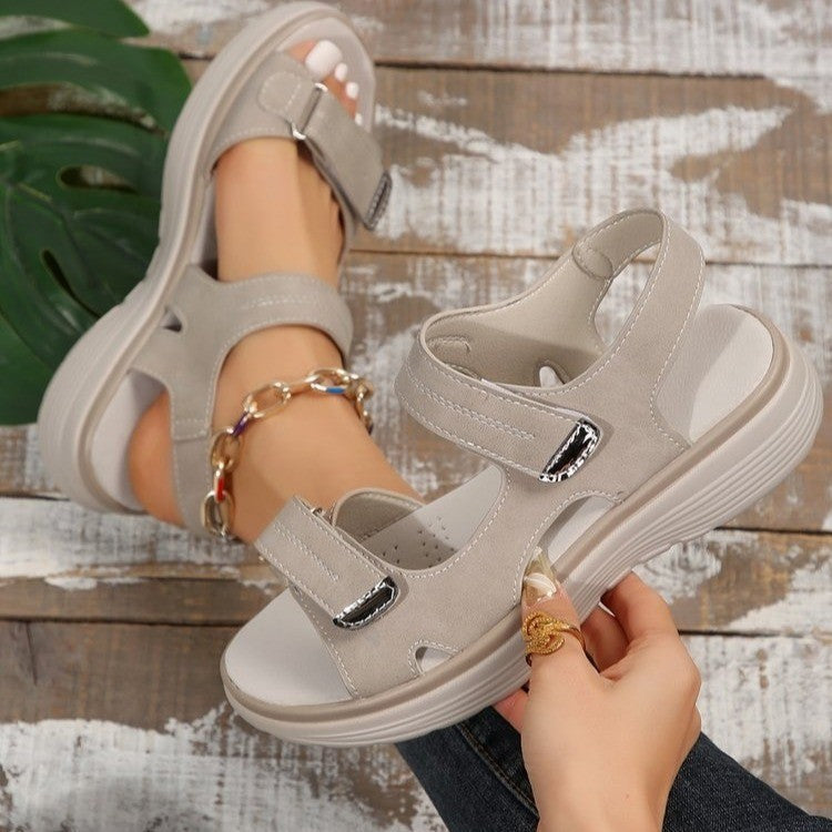 Hollow Design Platform Sandals