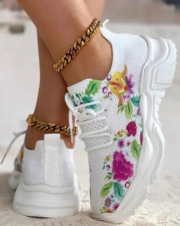 Orthopedic Floral Sneakers