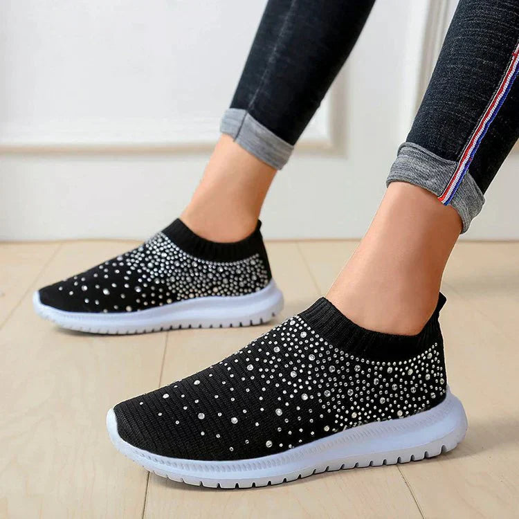 Vulcanised Shoes Sneakers Women's Trainers Knitted Sneakers Women's Slip-on