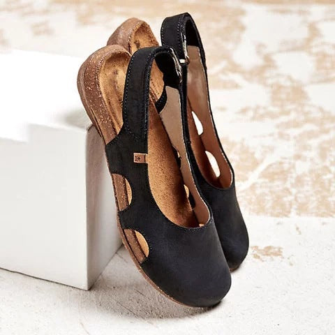 Retro non-slip sandals with closed toe