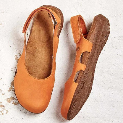 Retro non-slip sandals with closed toe