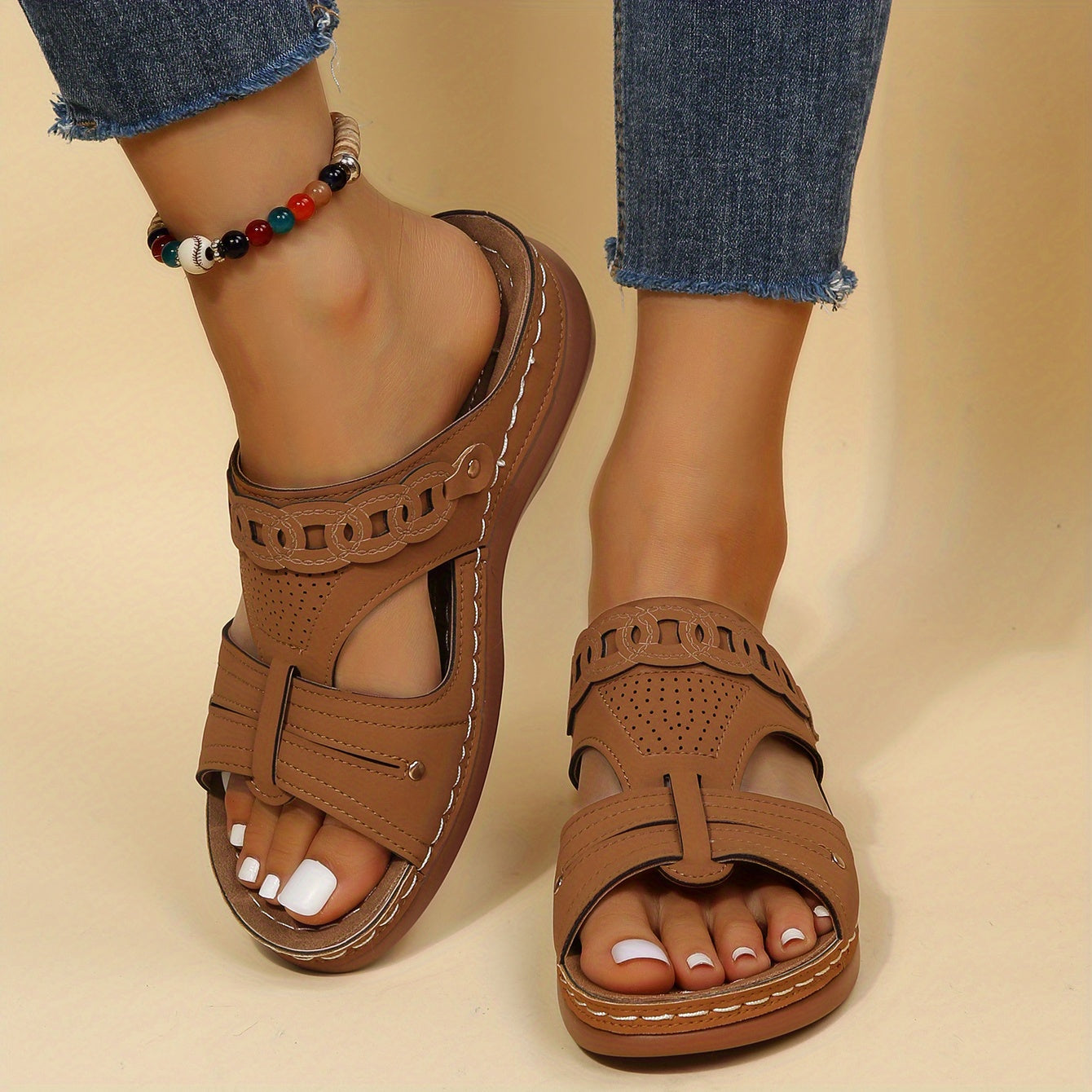 Women Hollow Out Slip On sandals