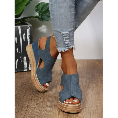 Sleek wedge heel sandals