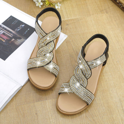 Roman soft bottom wedge sandals