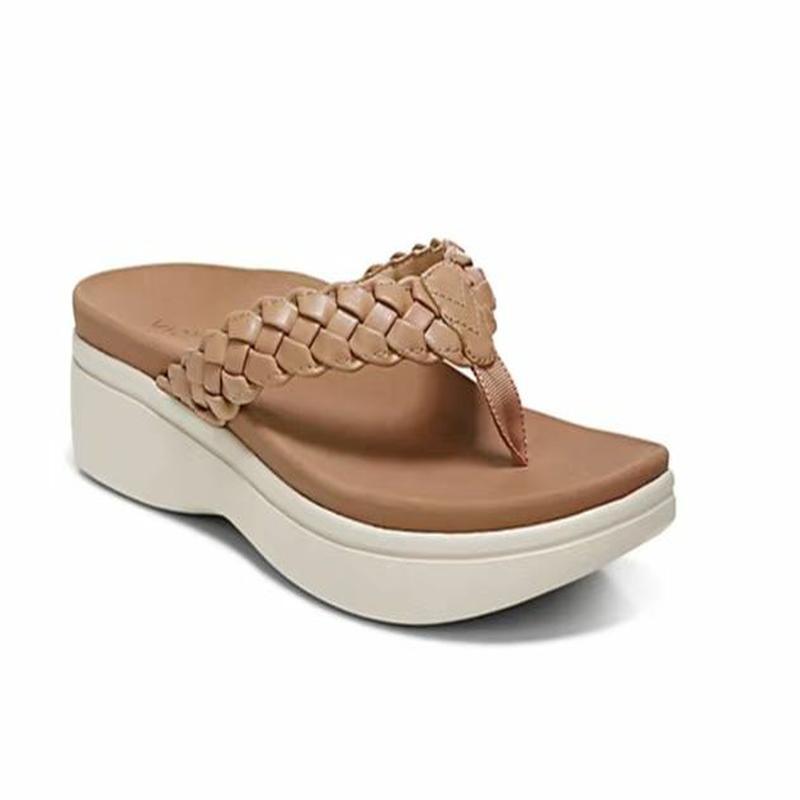 Post Platform Wedge Sandal