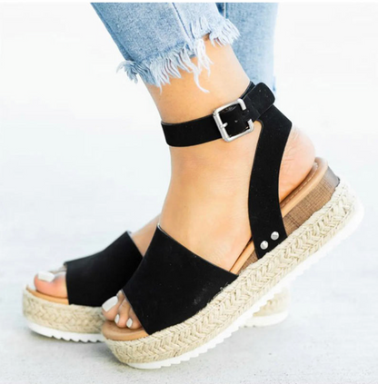 Womens Wedge Platform Ankle Strap Sandals