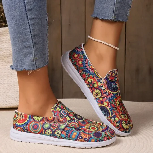 Women's Floral Print Canvas Sneakers