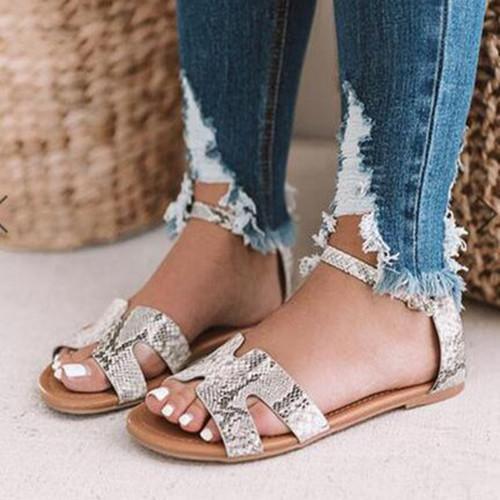 Snake Print Sandals