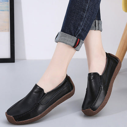 Non-slip Cowhide Soft Bottom Women's Shoes