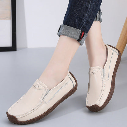 Non-slip Cowhide Soft Bottom Women's Shoes