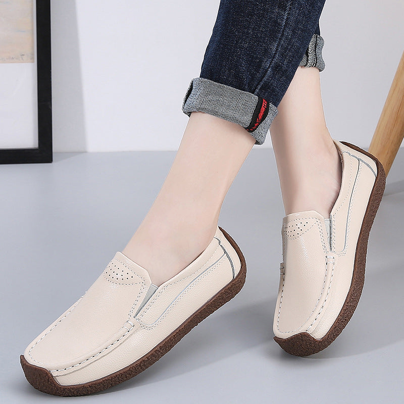 Non-slip Cowhide Soft Bottom Women's Shoes