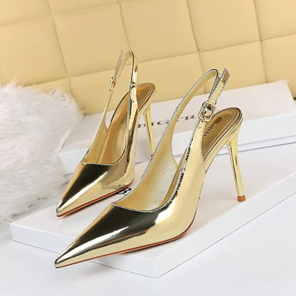 Elegant pointed toe heels