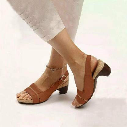 Women Open Toe Heels Shoes