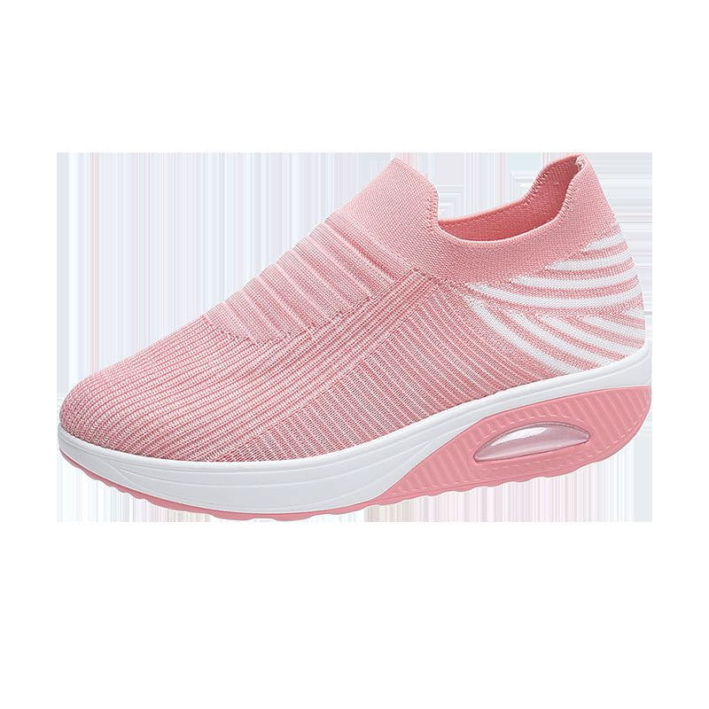 Womens Flying Woven Thick Sole Sneakers