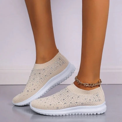 Vulcanised Shoes Sneakers Women's Trainers Knitted Sneakers Women's Slip-on