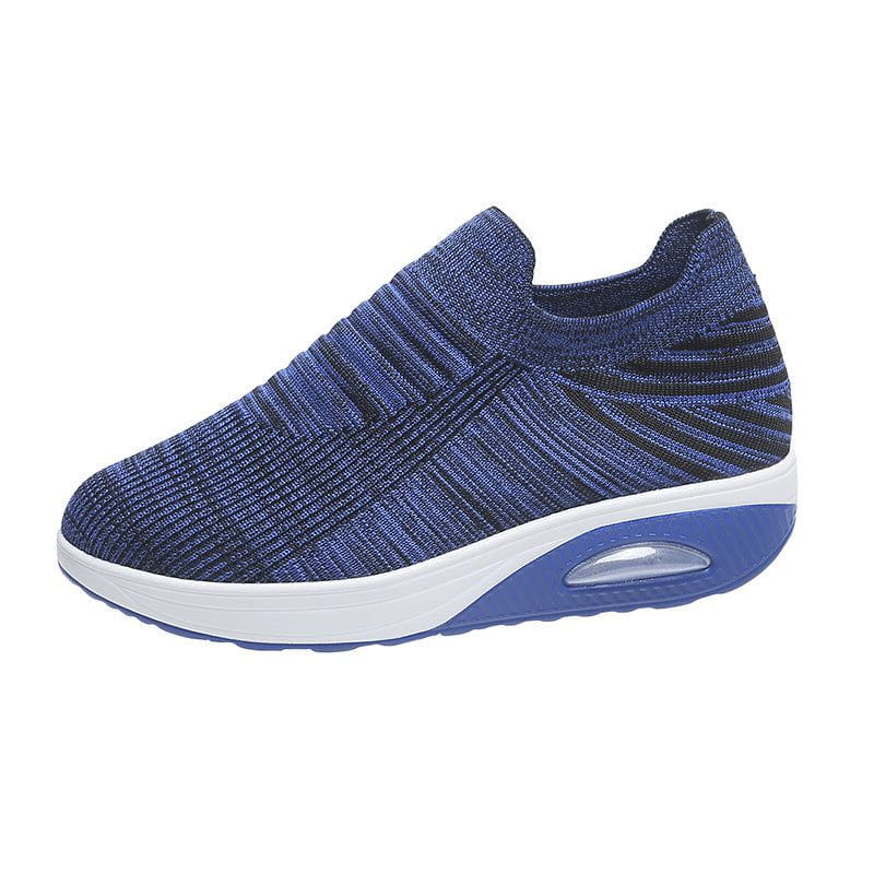 Womens Flying Woven Thick Sole Sneakers