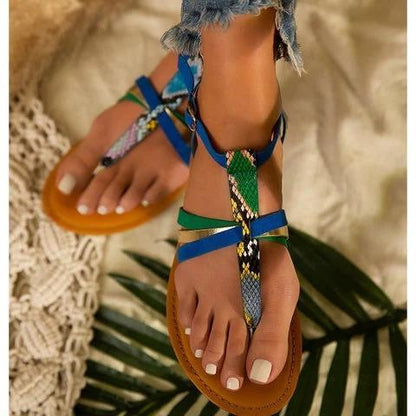 Snake Skin Print Sandals