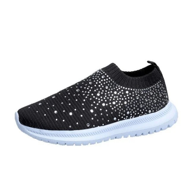 Vulcanised Shoes Sneakers Women's Trainers Knitted Sneakers Women's Slip-on