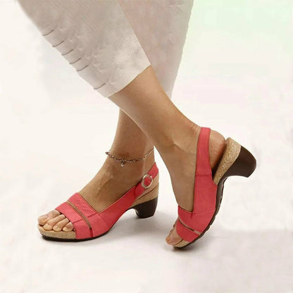 Women Open Toe Heels Shoes