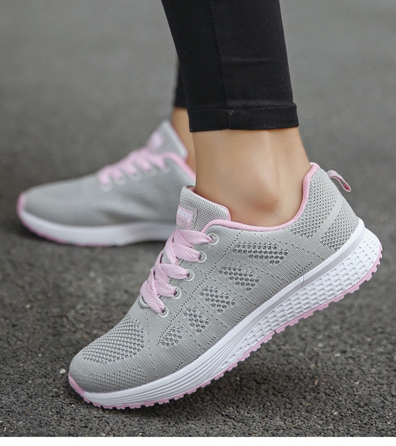 Comfy Knitted Lace Up Sneakers