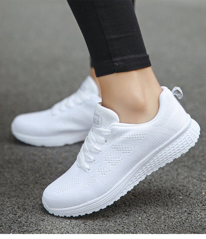 Comfy Knitted Lace Up Sneakers