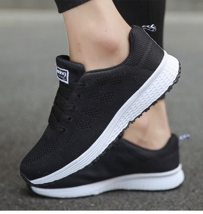 Comfy Knitted Lace Up Sneakers