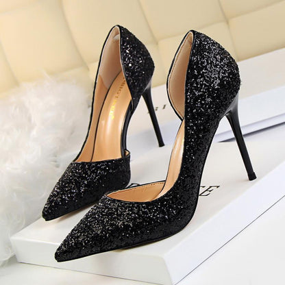 Women Glitter Decor Stiletto