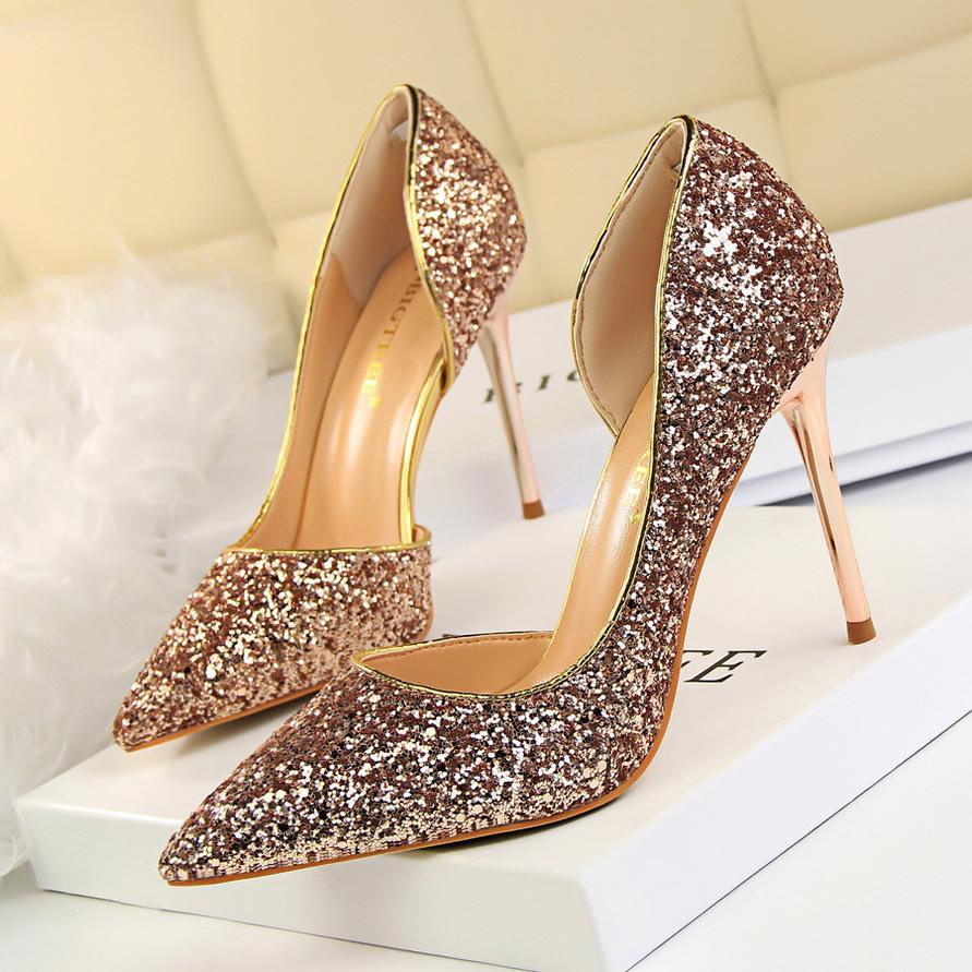 Women Glitter Decor Stiletto