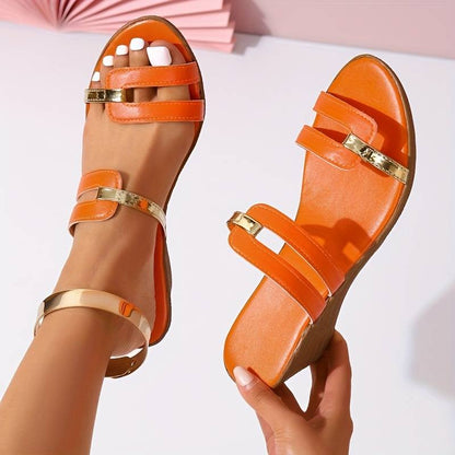 Sandals with wedge heel and soft sole heels