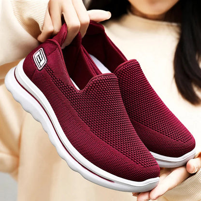 Womens Slip On Sneakers Gym Shoes