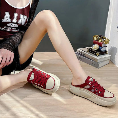 Women's Closed Toe Half Sneaker Slippers