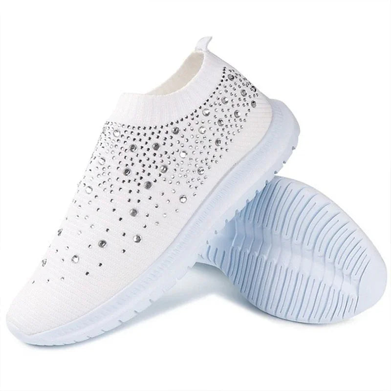 Vulcanised Shoes Sneakers Women's Trainers Knitted Sneakers Women's Slip-on