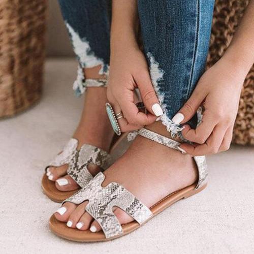 Snake Print Sandals