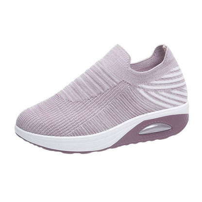 Womens Flying Woven Thick Sole Sneakers