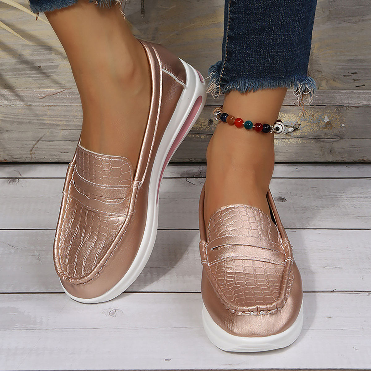 Womens Casual Leather Loafers