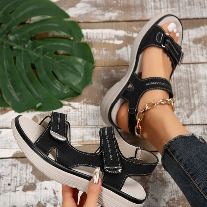 Hollow Design Platform Sandals