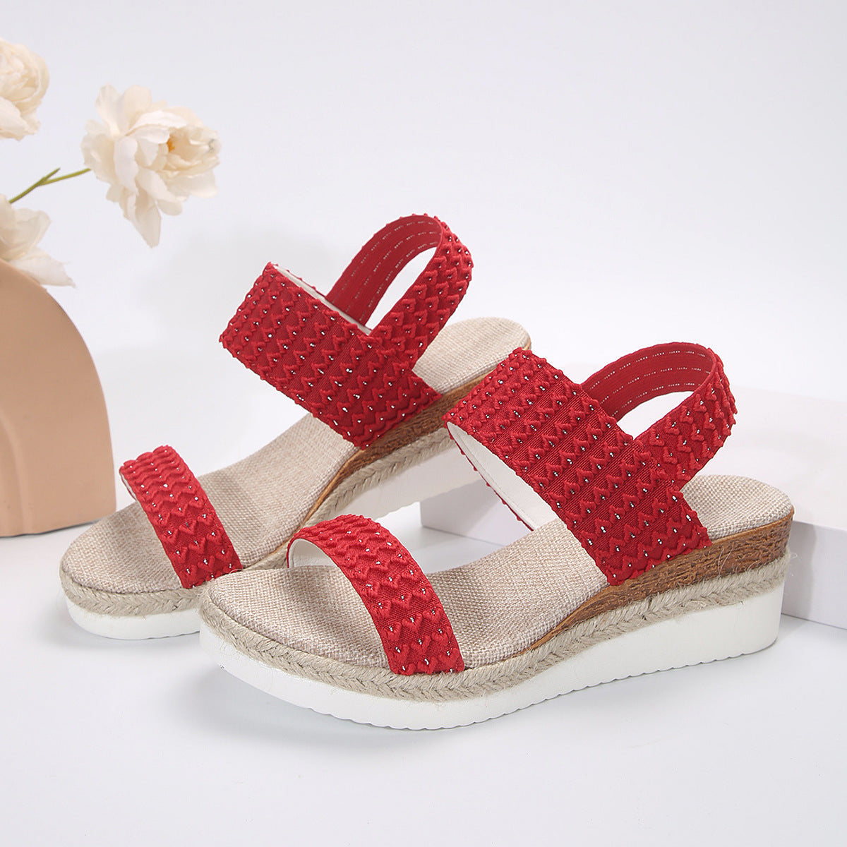 Women’s Wedge Sandals with Ankle Strap