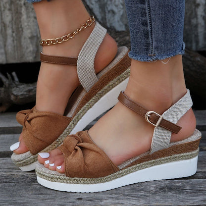 Knot Decor Espadrille Sandals