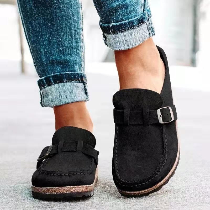 Cross-border new sandals women's closed toe belt