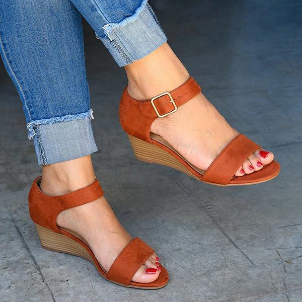 Women's Casual Low Heel Wedge Sandals