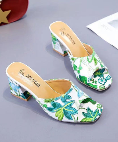 Womens Floral Printed High Heels