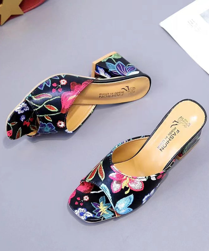 Womens Floral Printed High Heels