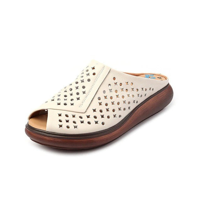 Perforated Slide Sandals for Women