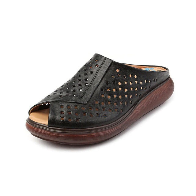 Perforated Slide Sandals for Women