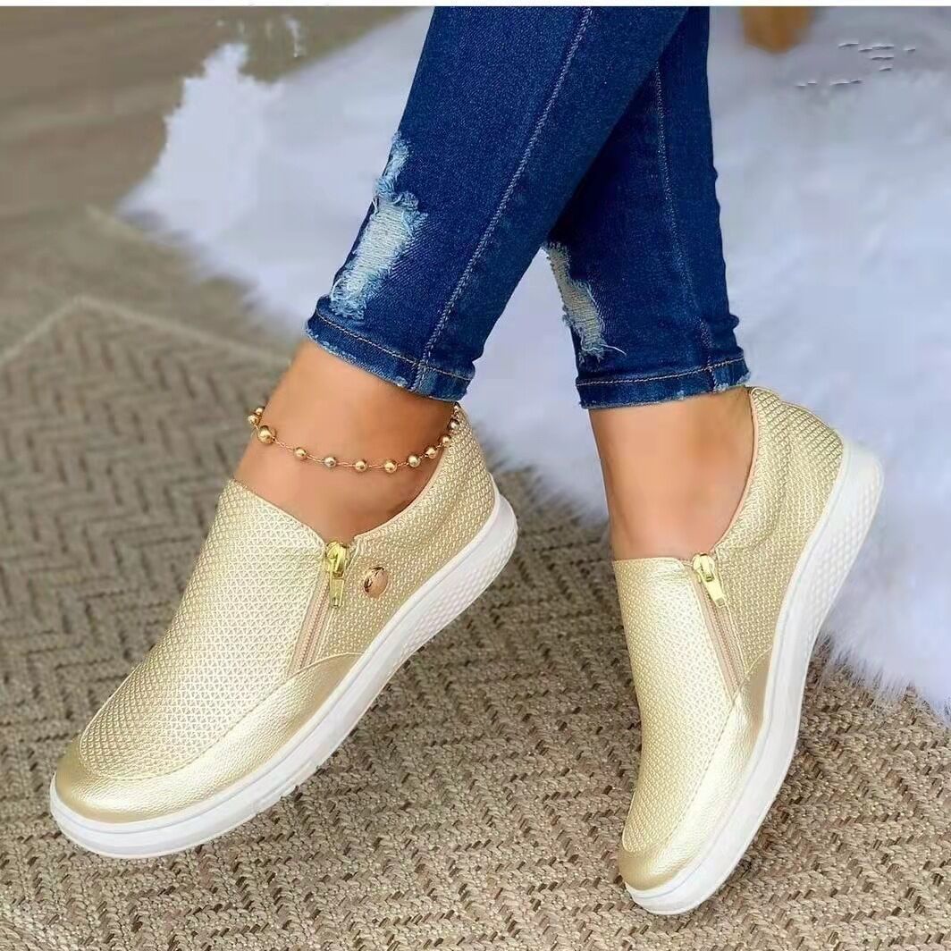 Women Comfy Slip On Flat Trainers Sneakers