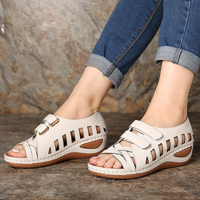 Women's Wedge Leather Sandals