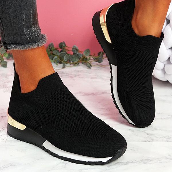 Women's Casual Sneakers Slip On Classic Jogging Pumps Shoes