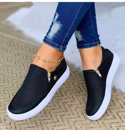 Women Comfy Slip On Flat Trainers Sneakers