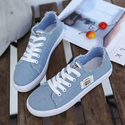 Women's Denim Flat Sneakers